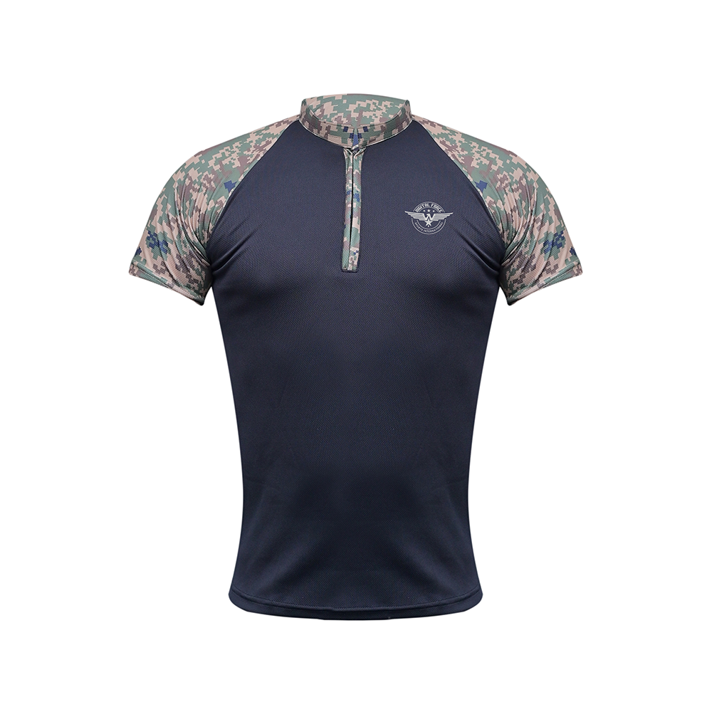 Military Combat Short Sleeve Zip T-Shirts
